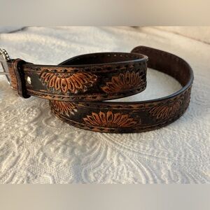 Handmade leather belt 36.5”